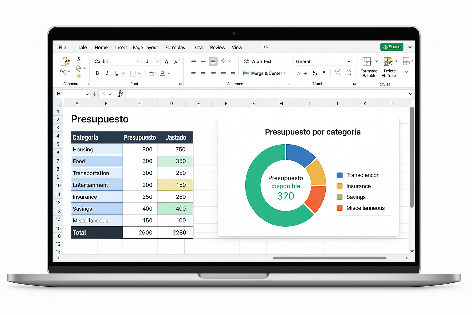 Plantilla Excel y eBook